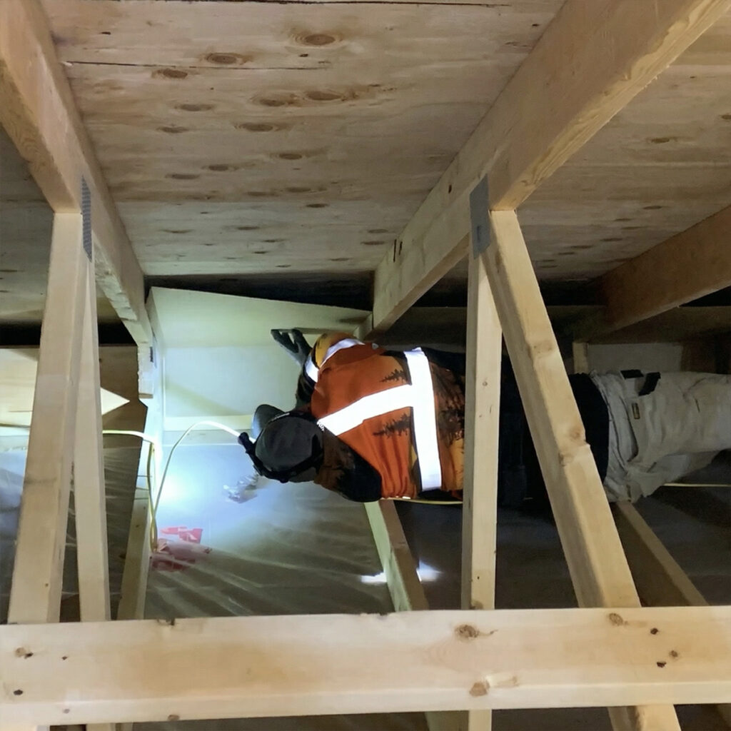 Air Control Baffle Installation in an Anchorage